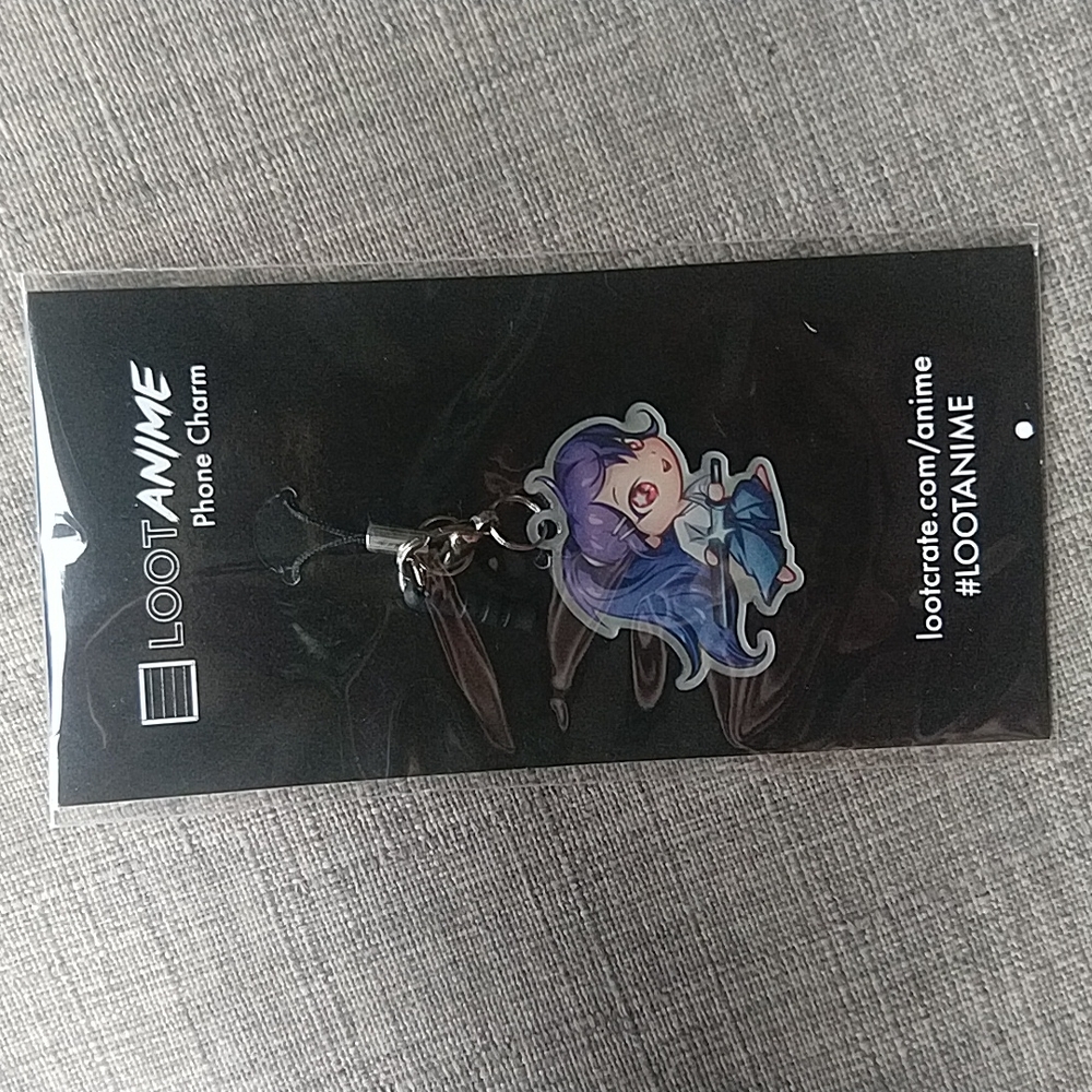 Loot Anime Phone Charm Manga Samurai Purple Hair Collectable Sword Gift Stocking